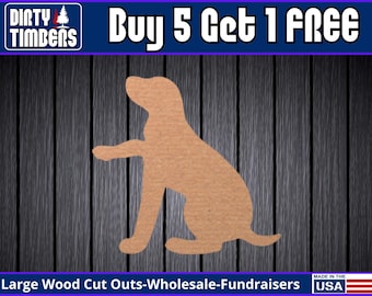 Labrador Retriever Wood Sign Unfinished Dog Wood Door Hanger MDF Paint Blank Diy Kit Door Hanger Blank Wood Shape Wood Door Sign DT2323