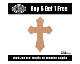 Cross Wood Door Hanger Blank Unfinished MDF Paint Ready DIY Sign Template