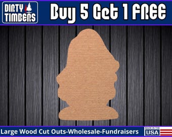 Gnome Wood Sign Unfinished Wood Door Hanger MDF Paint Blank Diy Kit Door Hanger Blank Wood Shape Cut Out Wood Wall Sign Wood Door  DT2142