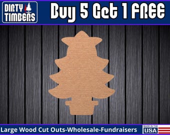 Christmas Tree Wood Sign Unfinished Wood Door Hanger MDF Paint Blank Diy Kit Door Hanger Blank Wood Shape Cut Out Wood Wall Sign Wood DT2226