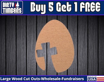 Easter Egg Cross Wood Sign Template Unfinished Wood Door Hanger MDF Paint Blank Diy Kit Door Hanger Blank Wood Shape Cut Out DT2452