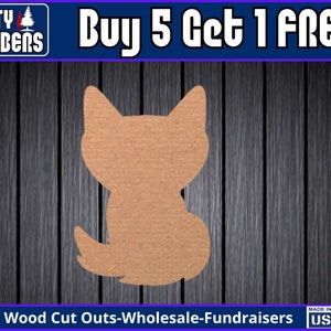 Fox Unfinished Wood Door Hanger MDF Paint Blank Diy Kit Door Hanger Blank Wood Shape Cut Out Wood Wall Sign Wood Door DT2270