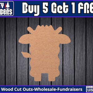 Cow Unfinished Nursey Farm Decor Paint Blank Diy Kit Door Hanger Pick Size Blank Wood Shape Cut Out Wood Door Sign DT2186