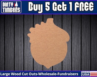 Acorn Wood Sign Unfinished Fall Wood Door Hanger MDF Paint Blank Diy Kit Door Hanger Blank Wood Shape Cut Out Wall Sign Wood Door DT2004