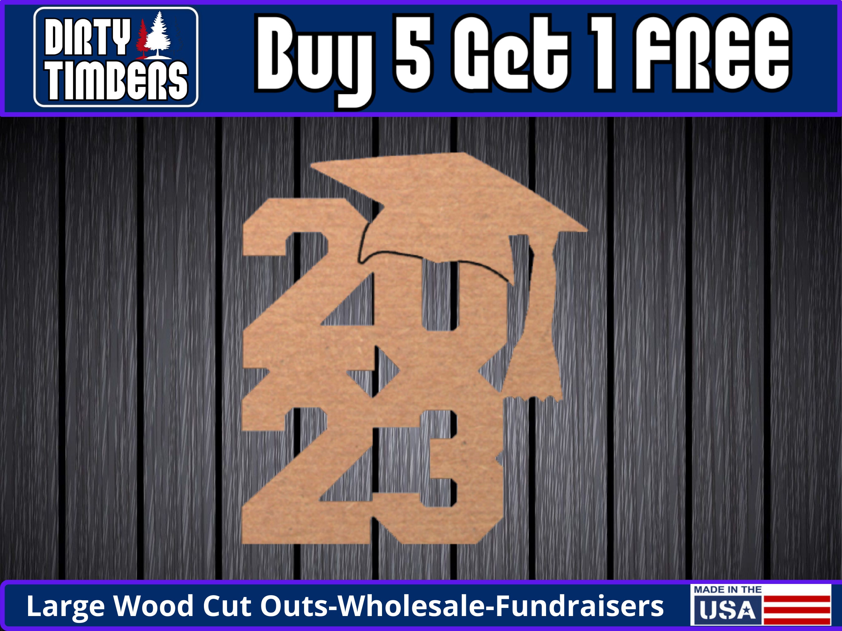 Graduation 2023 Wood Sign Unfinished Wood Door Hanger MDF Paint Blank