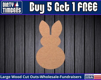 Easter Bunny Rabbit Unfinished Paint Blank Diy Kit Door Hanger Pick Size Blank Wood Shape Cut Out Wood Door Sign Craft Diy DT2276