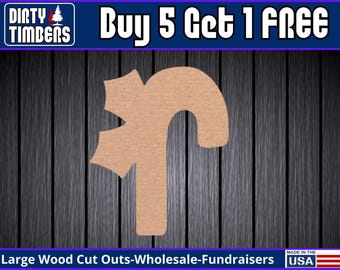 Candy Cane Wood Sign Unfinished Wood Door Hanger MDF Paint Blank Diy Kit Door Hanger Blank Wood Shape Cut Out Wall Sign Wood Door DT2247