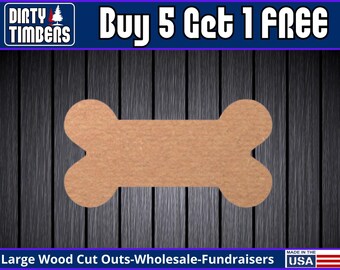 Dog Bone Pet Unfinished Wood Door Hanger MDF Paint Blank Diy Kit Door Hanger Blank Wood Shape Cut Out Wood Wall Sign Wood Door DT2067