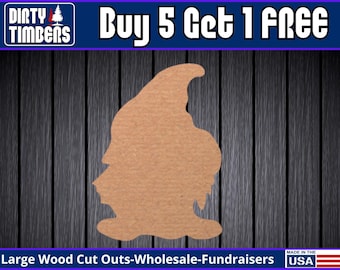 Gnome Wood Sign Unfinished Wood Door Hanger MDF Paint Blank Diy Kit Door Hanger Blank Wood Shape Cut Out Wood Wall Sign Wood Door DT2127