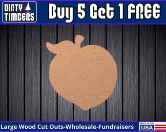 Peach Wood Unfinished Wood Sign Door Hanger MDF Paint Blank Diy Kit Door Hanger Blank Wood Shape Cut Out Wood Door Sign DT DT2032