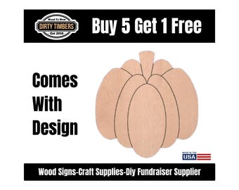Pumpkin Pattern Wood Door Hanger Blank, Unfinished MDF Paint Ready, DIY Sign Template DT172