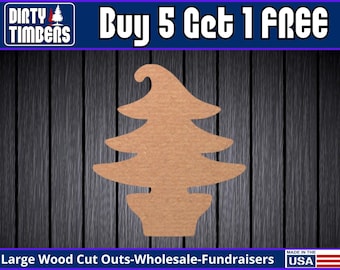 Christmas Tree Wood Sign Unfinished Wood Door Hanger MDF Paint Blank Diy Kit Door Hanger Blank Wood Shape Cut Out Wood Wall Sign Wood DT2233