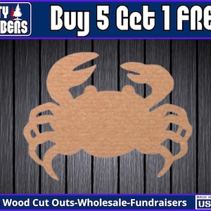 Crab Wood Sign Unfinished Wood Door Hanger MDF Paint Blank Diy Kit Door Hanger Blank Wood Shape Cut Out Wood Wall Sign Wood Door DT2397