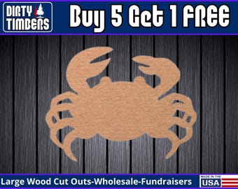 Crab Wood Sign Unfinished Wood Door Hanger MDF Paint Blank Diy Kit Door Hanger Blank Wood Shape Cut Out Wood Wall Sign Wood Door DT2397