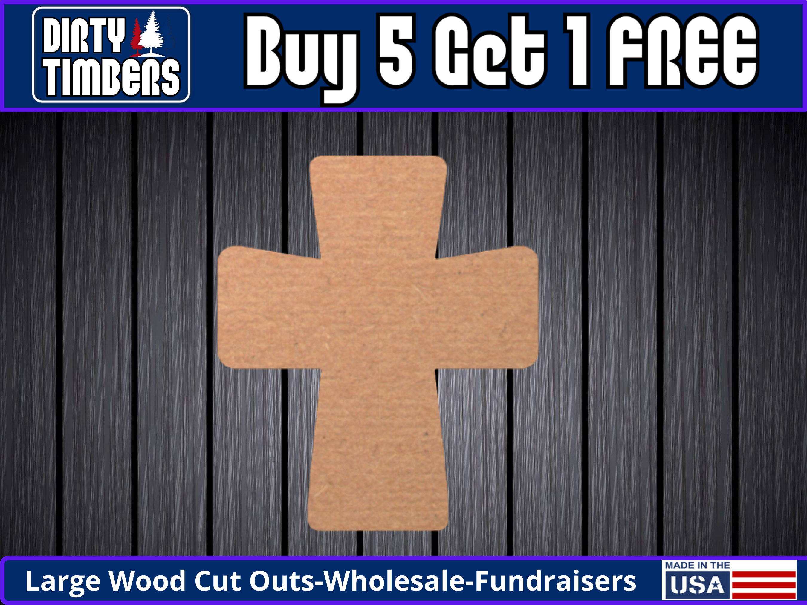 Varnished & Burnt Wood Cross-9H at discount & wholesale prices.