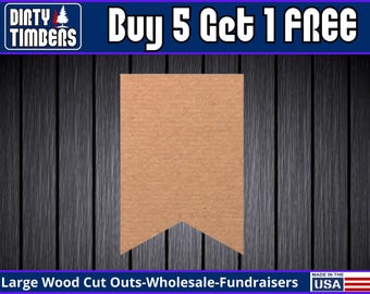 Banner Wood Sign Unfinished Wood Door Hanger MDF Paint Blank DIY Kit Door Hanger Blank Wood Shape Cut-Out Wood Wall Sign Wood Door DT2387