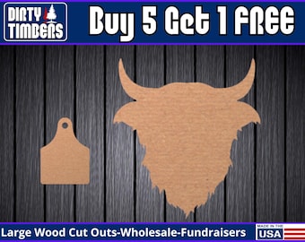 Highland Cow Baby Announcement Unfinished Paint Blank Diy Kit Door Hanger Pick Size Blank Wood Shape Cut Out Wood Door Sign DT2275