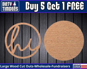 Hi Wood Round Sign Unfinished Wood Door Hanger MDF Paint Blank Diy Kit Door Hanger Blank Wood Shape Cut Out Wood Wall Sign Wood Door DT2418