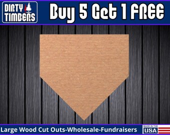 Baseball Home Plate Wood Sign Unfinished Door Hanger Travel Ball Sign Kit DIY Blank Wood Cut Out Ready To Paint Custom Wholesale DT2300