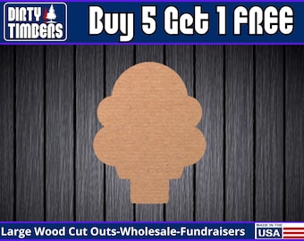 Ice Cream Cone Wood Sign Unfinished Wood Door Hanger MDF Paint Blank Diy Kit Door Hanger Blank Wood Shape Cut Out  Wood Door Sign DT2199