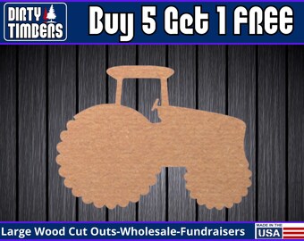 Tractor Unfinished Wood Door Hanger MDF Paint Blank Diy Kit Door Hanger Blank Wood Shape Cut Out Wood Wall Sign Wood Door DT2052