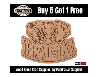 Elephant Bama With Lines Wood Sign Template Unfinished Wood Door Hanger MDF Paint Blank Diy Kit Door Hanger Blank Wood Shape Cut Out DT167