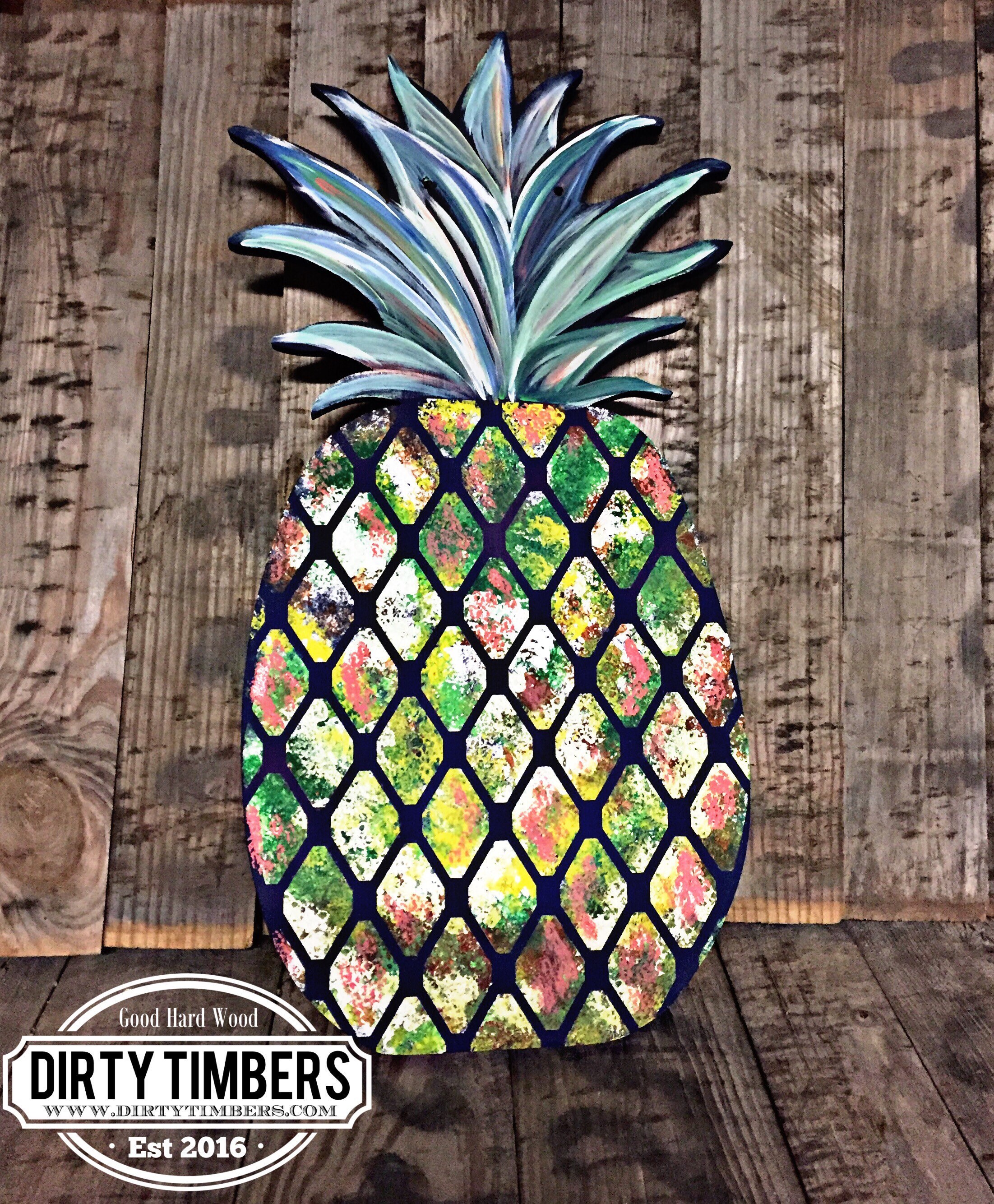 Unfinished Pineapple Door Hanger Summer Beach Diy Blank Wood 1