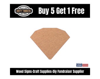 Diamond Wood Sign Template Unfinished Wood Door Hanger MDF Paint Blank Diy Kit Door Hanger Blank Wood Shape Cut Out DT