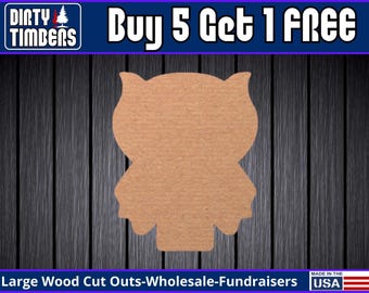 Owl Wood Sign Unfinished Wood Door Hanger MDF Paint Blank Diy Kit Door Hanger Blank Wood Shape Cut Out Wood Wall Sign Wood Door DT2051