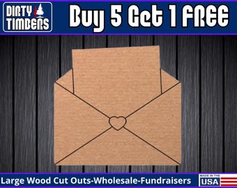 Envelope Valentines Day Unfinished Wood Door Hanger MDF Paint Blank Diy Kit Door Hanger Blank Wood Shape Cut Out Wood Wall Sign Wood DT2438