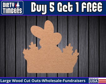 Easter Bunny Rabbit Unfinished Wood Sign To Paint Wood Sign Door Hanger MDF DIY Paint Blank Wood Cut Out Easter DecorationTemplate DT2160