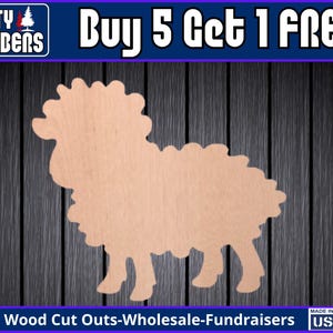 Lamb Sheep Wood Sign Template Unfinished Wood Door Hanger MDF Paint Blank Diy Kit Door Hanger Blank Wood Shape Cut Out DT2458