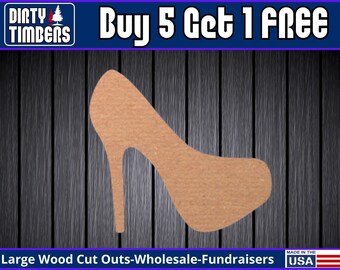High Heel Shoe Unfinished Wood Door Hanger MDF Paint Blank Diy Kit Door Hanger Blank Wood Shape Cut Out Wood Wall Sign Wood Door DT2121