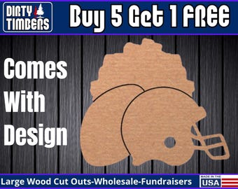 Football Season Cheerleading Wood Sign Template Unfinished Wood Door Hanger MDF Paint Blank Diy Kit Door Hanger Blank Shape Cut Out DT2469