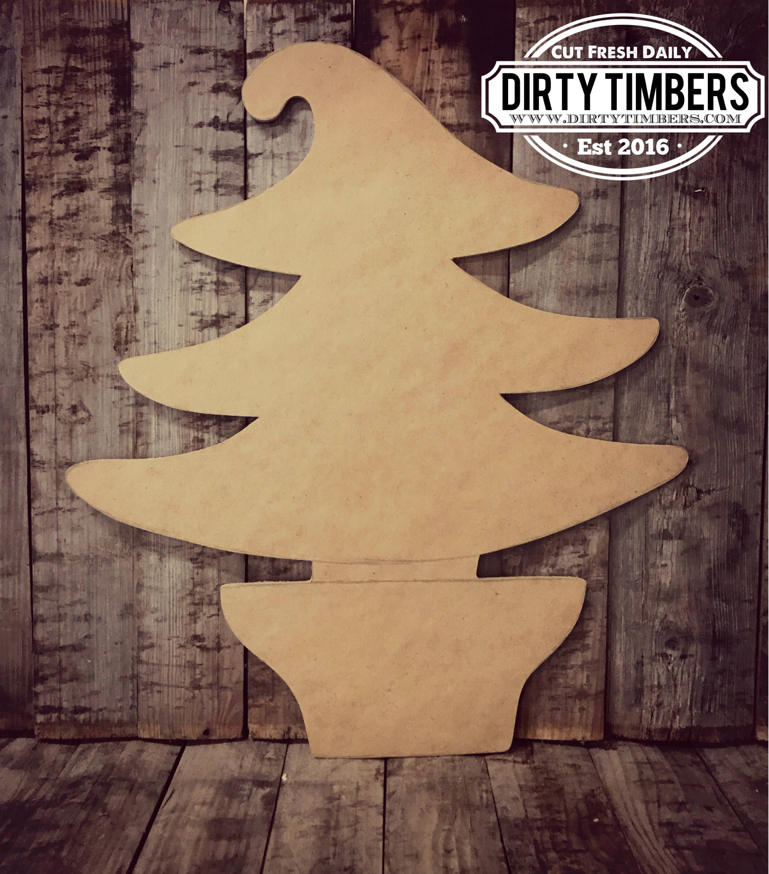 Unfinished, Tree, Door, Hanger, Christmas, Winter, Whimical, DIY, Blank