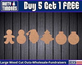 Christmas Tree Ornament DIY Unfinished Wood Door Hanger MDF Paint Blank Diy Kit Door Hanger Blank Wood Shape Cut Out Wood Wall Sign DT2120