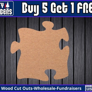 Puzzle Piece Wood Sign Unfinished Wood Door Hanger MDF Paint Blank Diy Kit Door Hanger Blank Wood Shape Cut Out Wood Door Sign DT2329