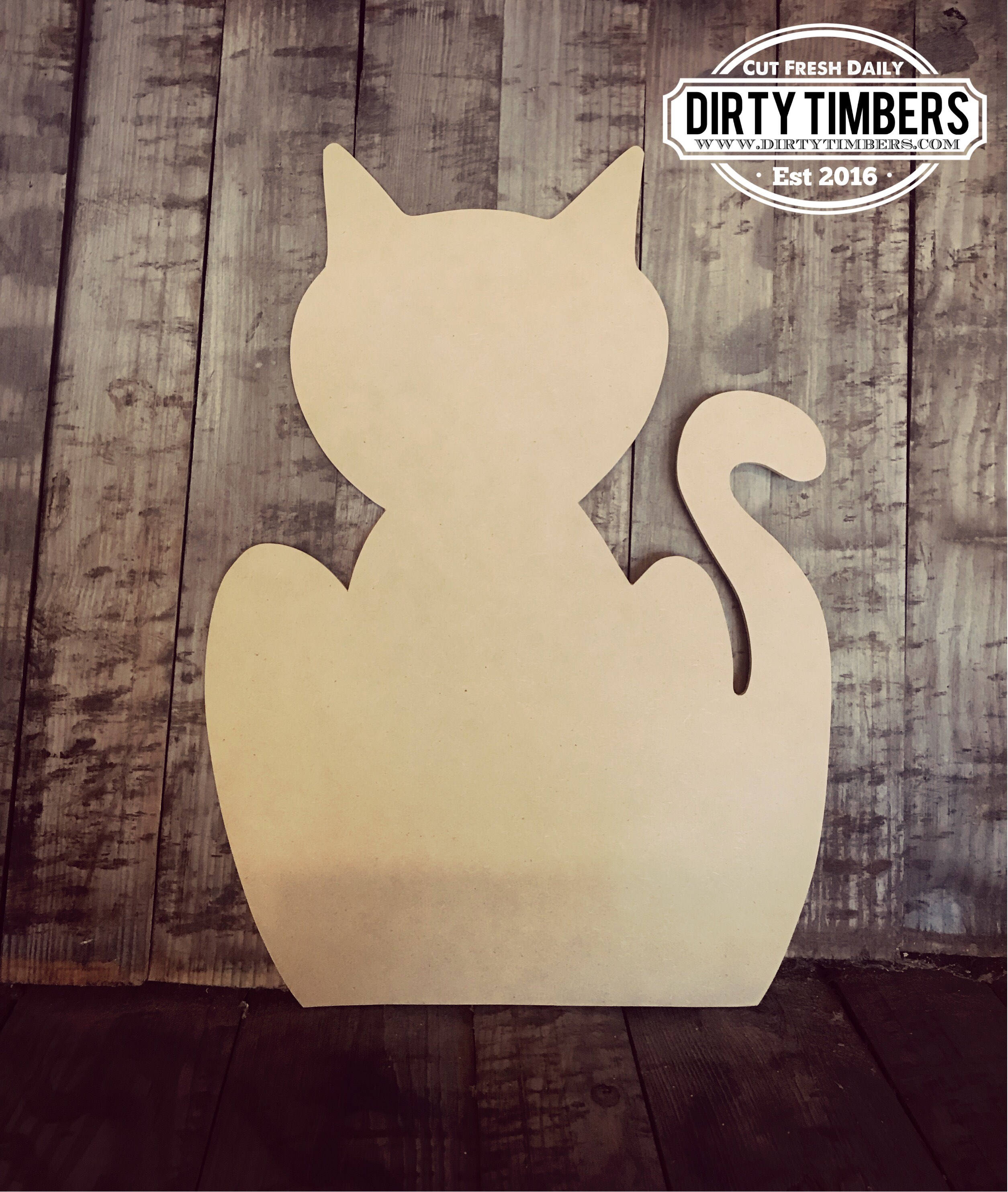 Unfinished Cat Door Hanger Halloween Pet Diy Blank