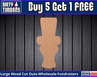 Duck Call Hunter Unfinished Wood Door Hanger MDF Paint Blank Diy Kit Door Hanger Blank Wood Shape Cut Out Wood Sign Baby Announcement DT2427