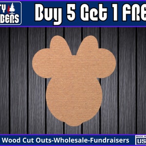 Minnie Mouse Wood Sign Unfinished Wood Door Hanger MDF Paint Blank Diy  Door Hanger Blank Wood Shape Cut Out Baby Announcement Sign DT2317