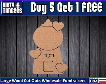 Valentines Day Candy Dispenser Unfinished Wood Door Hanger MDF Paint Blank Diy Kit Door Hanger Blank Wood Shape Cut Out Wall Sign DT2441