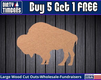 Buffalo Wood Sign Unfinished Buffalo Wood Door Hanger Kit Diy MDF Blank Cut Out Ready To Paint Easter Christmas Fall Party Wholesale DT2043