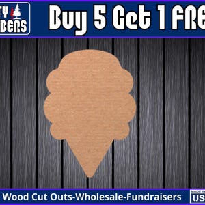 Ice Cream Unfinished Door Hanger Summer Pool Beach DIY Blank Wood Cut Out Ready To Paint Custom Wholesale DT2016