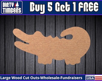 Gator Wood Sign Unfinished Wood Door Hanger MDF Paint Blank Diy Kit Door Hanger Blank Wood Shape Cut Out Wood Wall Sign Wood Door DT2370