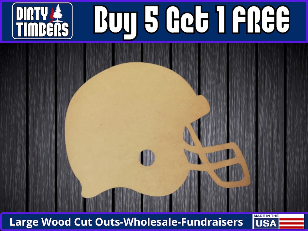 Football Helmet Door Hanger Nfl Unfinished Ready to Etsy