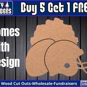 Football Season Cheerleading Wood Sign Template Unfinished Wood Door Hanger MDF Paint Blank Diy Kit Door Hanger Blank Shape Cut Out DT2469