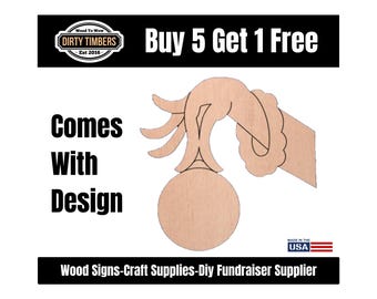 Grinch Hand With Lines Wood Sign Template Unfinished Wood Door Hanger MDF Paint Blank Diy Kit Door Hanger Blank Wood Shape Cut Out DTO138