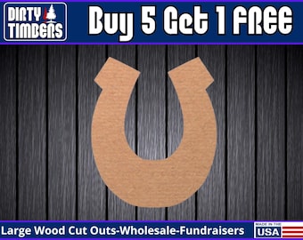 Horseshoe Wood Sign Unfinished Wood Door Hanger MDF Paint Blank Diy Kit Door Hanger Blank Wood Shape Cut Out Wood Wall Sign Wood Door DT2396