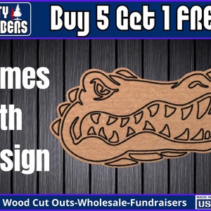 Gator houten bord onvoltooide houten deurhanger mdf verf blanco diy kit deurhanger blanco houten vorm uitgesneden houten muur bord houten deur DT106