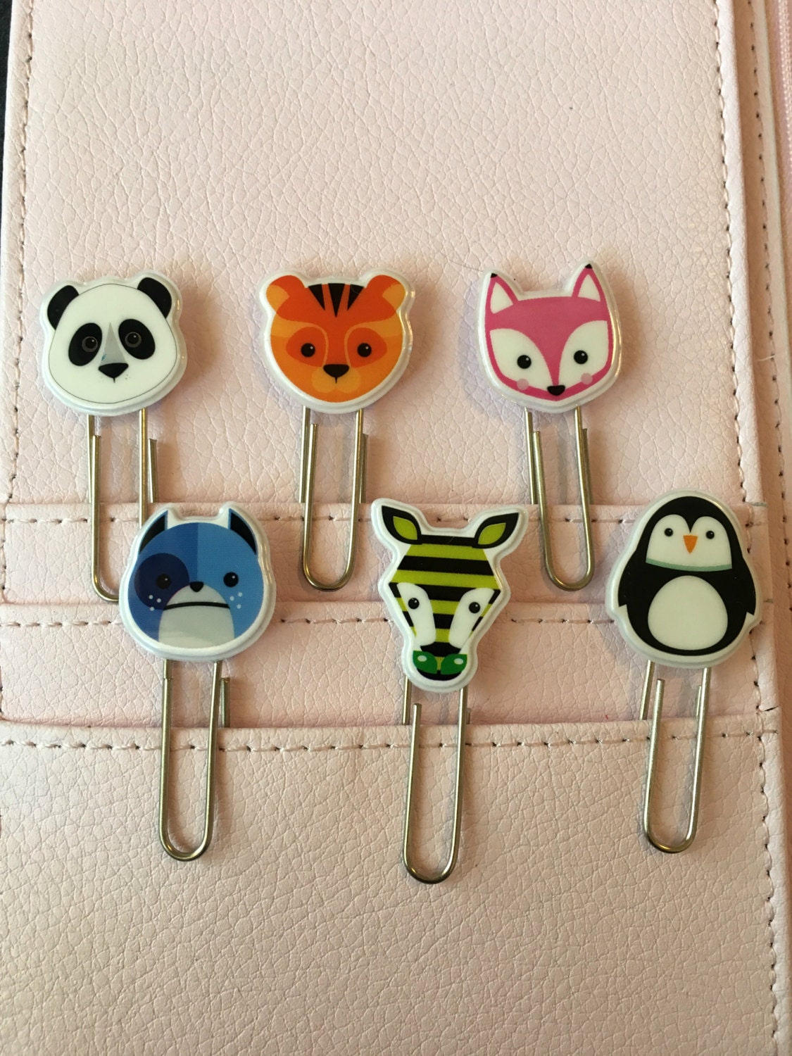 Animal Paper Clip Penguin Paperclip Panda Tiger Pink Fox Etsy
